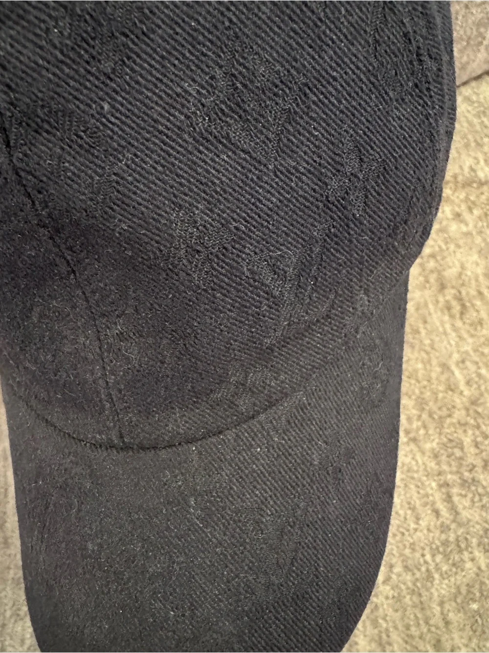 Louis Vuitton Black on Black Baseball Cap.